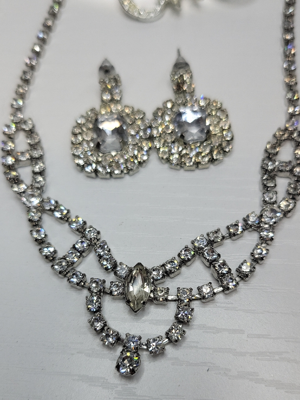 Vintage Rhinstone Silver-Tone Bundle - Picture 2 of 4